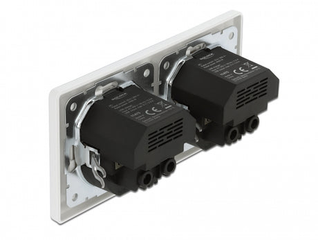 Delock 11475 2-Way Wall Socket With 4 X Usb Type-A Charging Port 2 X 2.8 A