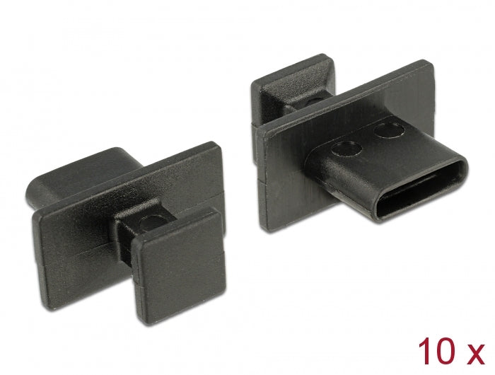 Delock 64015 Dust Cover For Usb Type-C™ Female With Big Grip 10 Pieces Black