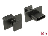 Delock 64015 Dust Cover For Usb Type-C™ Female With Big Grip 10 Pieces Black