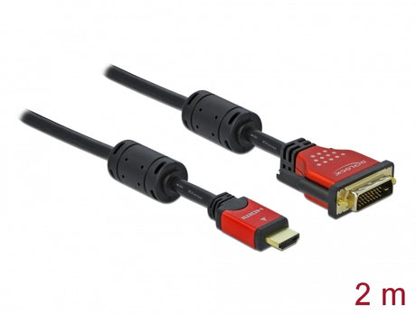 Delock 84342 Hdmi Zu Dvi 24+1 Kabel Bidirektional 2 M