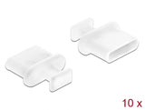 Delock 64094 Dust Cover For Usb Type-C™ Female With Grip 10 Pieces White