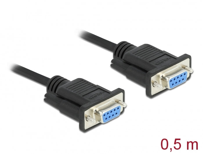 Delock 86614 Serial Cable Rs-232 D-Sub9 Female To Female Null Modem ...