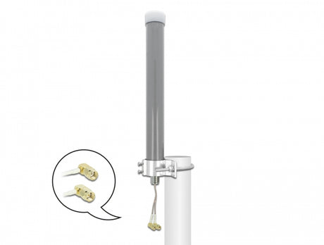 Delock 12694 Multiband Lte Wlan 2.4 Ghz Antenna 1 X Sma Plug 1 X Rp-Sma Plug