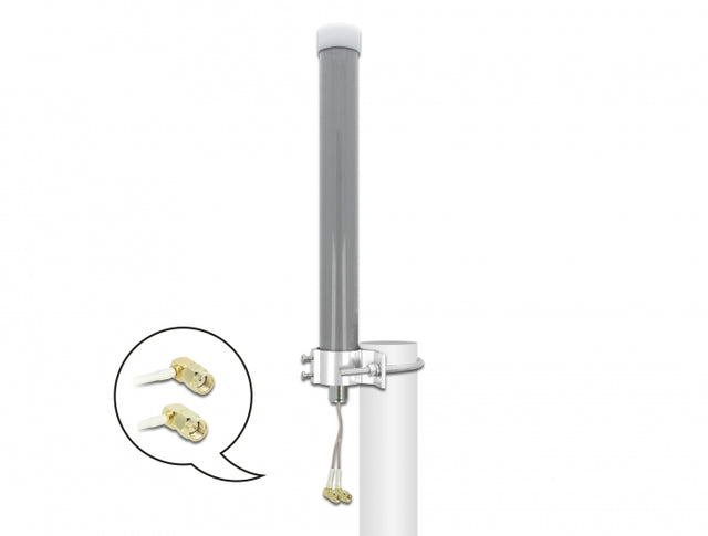 Delock 12694 Multiband Lte Wlan 2.4 Ghz Antenna 1 X Sma Plug 1 X Rp-Sma Plug