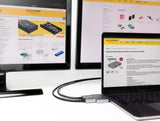 Delock 64123 Dual Hdmi Adapter With 4K 60 Hz And Pd 3.0 For Macbook