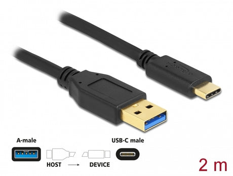Delock 84004 Superspeed Usb (Usb 3.2 Gen 2) Cable Type-A To Usb Type-C™ 2 M