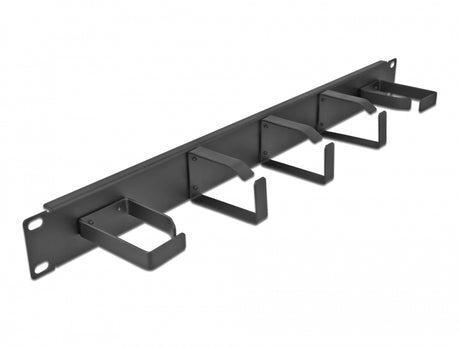 Delock 66848 19″ Cable Management Routing Panel With 5 Metal Hooks