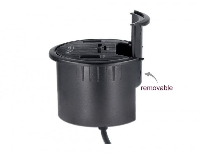 Delock 64152 2 Port Tisch-Hub 2 X Superspeed Usb Typ-A Und Card Reader