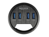 Delock 64153 4 Port In-Desk Hub With 4 X Superspeed Usb Type-A Port