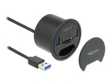 Delock 64152 2 Port Tisch-Hub 2 X Superspeed Usb Typ-A Und Card Reader
