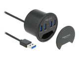 Delock 64153 4 Port In-Desk Hub With 4 X Superspeed Usb Type-A Port