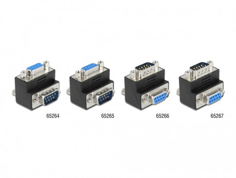 Delock 65267 D-Sub 9 Pin Male > Female 270° Angled