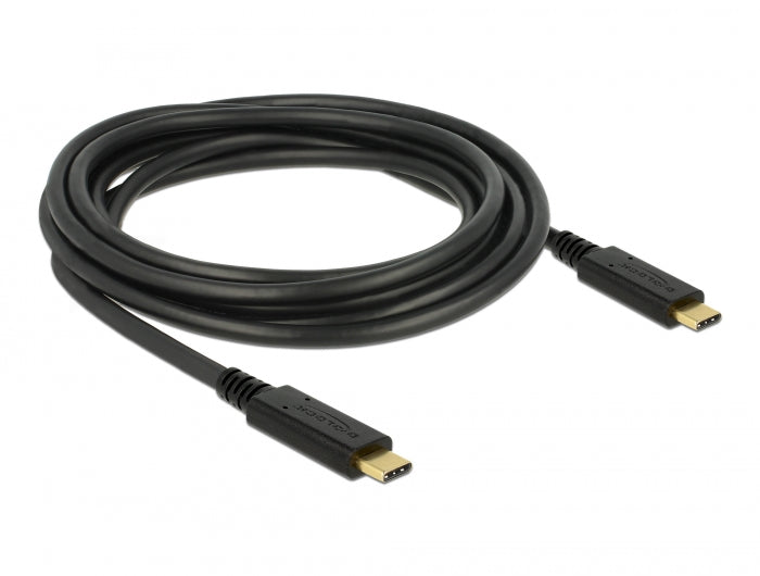 Delock 83325 Usb 2.0 Cable Type-C To Type-C 3 M Pd 5 A E-Marker