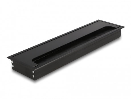 Delock 66858 Cable Grommet For Table Mounting With Brush 300 X 80 X 28 Mm Black