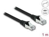 Delock 80134 Rj45 Network Cable Cat.6A S/Ftp Pur Outdoor 1 M Black