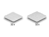 Delock 19097 Hook-And-Loop Dots, Square, Self-Adhesive, 64 Pieces White
