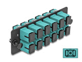 Delock 66928 Fiber Optic Adapter Panel Sc Simplex Om4 12 Port Aqua