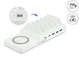 Delock 41450 Usb And Wireless Charger 2 X Usb Type-C™ Pd + 3 X Usb Type-A