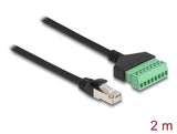 Delock 66041 Rj45 Cable Cat.6 Plug To Terminal Block Adapter 2 M 2-Part