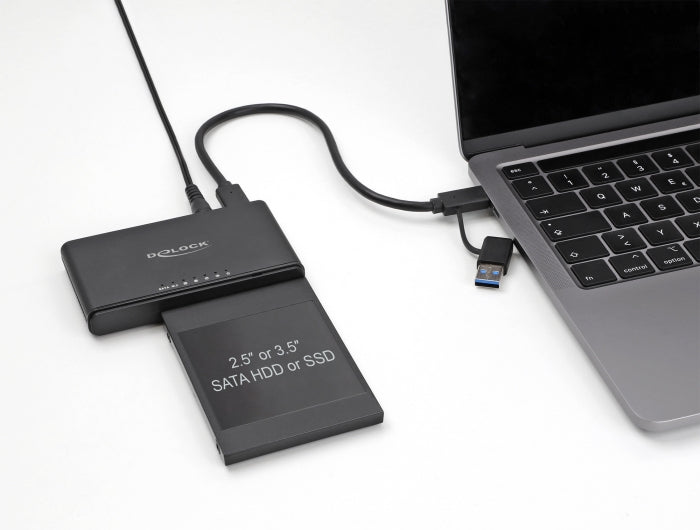 Delock 64190 Usb Type-C™ Converter For 1 X M.2 Nvme Ssd + 1 X Sata Ssd / Hdd