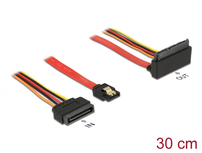Delock 85515 Cable Sata 6 Gb/S 7 Pin Receptacle + Sata 15 Pin Power Pl ...