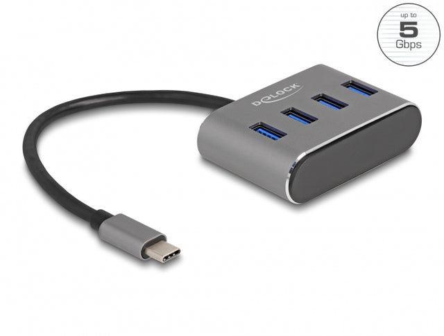 Delock 63223 4 Port Usb 5 Gbps Hub With Usb Type-C™ Connector