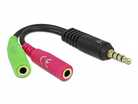 Delock 65344 Headset Adapter 1 X 3.5 Mm 4 Pin Stereo Jack Male