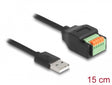 Delock 66061 Usb 2.0 Cable Type-A Male To Terminal Block Adapter
