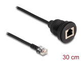 Delock 87955 Cable Rj12 Plug To Rj12 Jack For Installation 30 Cm Black