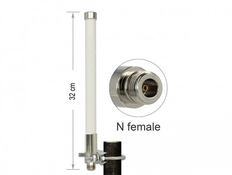 Delock 89583 LoRa 868 MHz Antenna N Jack 3 dBi 32 Cm Omnidirectional