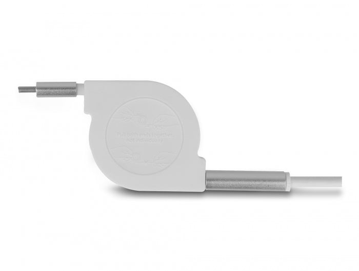 Delock 85844 Usb Type-C™ 3 In 1 Retractable Charging Cable For Lightning™