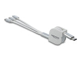 Delock 85844 Usb Type-C™ 3 In 1 Retractable Charging Cable For Lightning™
