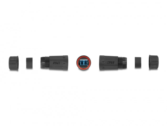 Delock 87873 Optical Fiber Cable Connector Lc Duplex Female To Lc Duplex Female