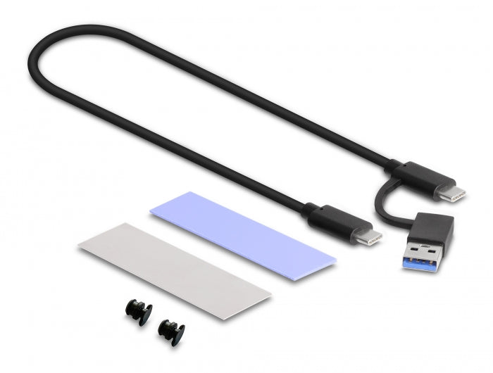 Delock 42019 External Usb Type-C™ Combo Enclosure For M.2 Nvme Pcie Or Sata Ssd