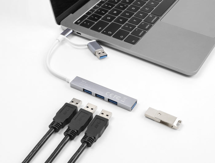 Delock 64214 4 Port Slim Usb Hub With Usb Type-C™