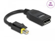 Delock 65978 Mini Displayport 1.4 To Displayport Adapter With Latch 8K 60 Hz
