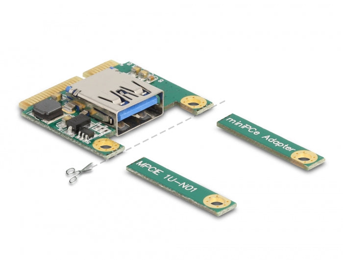 Delock 80039 Mini Pcie I/O 1 X Usb 2.0 Type-A Female Full Size / Half Size