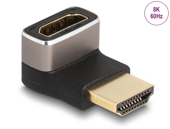 Delock 60085 Hdmi Adapter Male To Female 90° Downwards Angled 8K 60 Hz ...