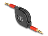 Delock 85369 Audio Retractable Cable 3.5 Mm 3 Pin Stereo Jack Male To Male