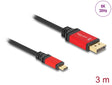 Delock 80094 Usb Type-C™ To Displayport Cable With Hdr Function 3 M Red