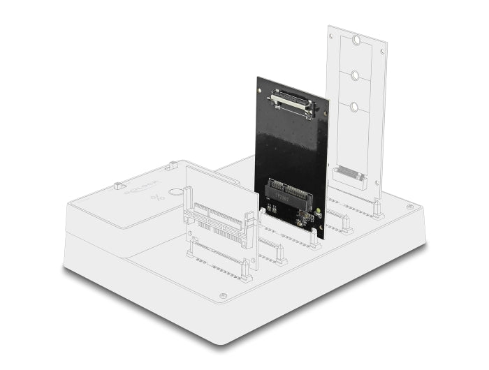 Delock 64100 Sata 22 Pin Male To Msata Slot Adapter