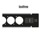 Delock 66899 10″ D-Type Patch Panel 6 Port Tool Free Black