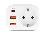 Delock 11498 Power Socket With Childproof Lock And Usb Pd Charger 20 W