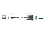 Delock 62964 Adapter Usb Type-C™ > 1 X Serial Db9 Rs-232