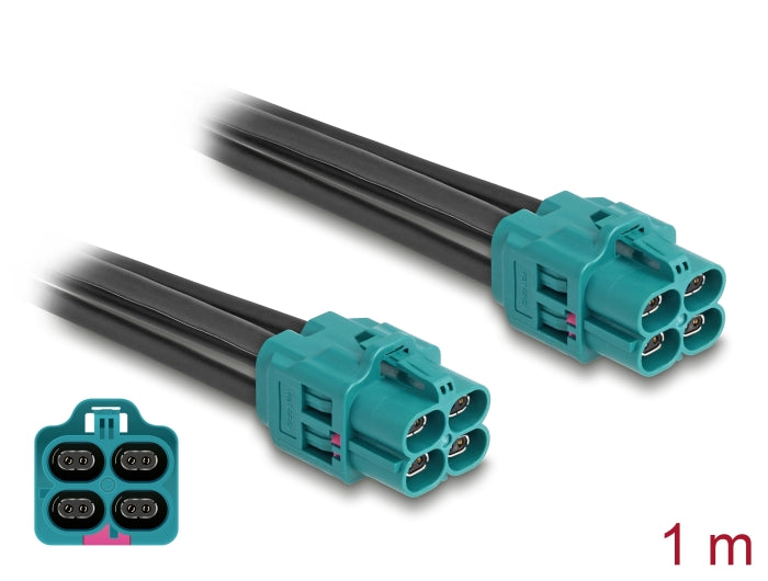 Delock 90340 Cable Z Quad Jack To Z Quad Jack 1 M