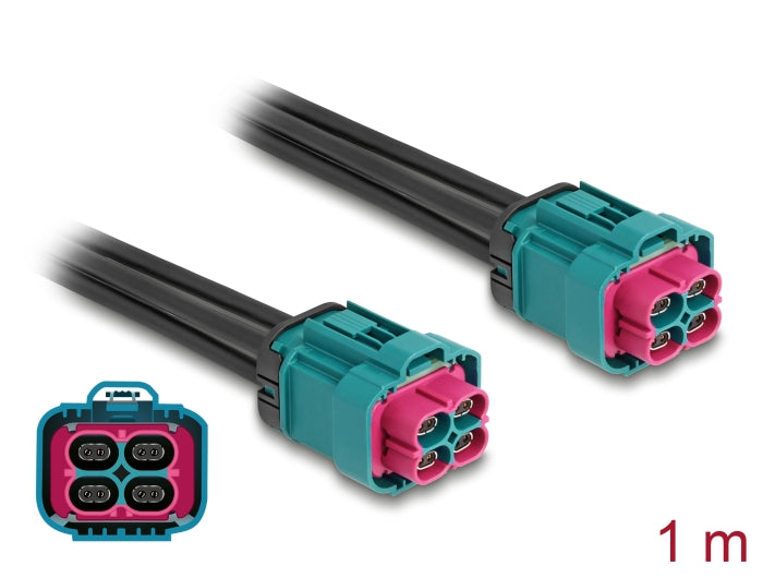 Delock 90342 Cable Z Quad Jack To Z Quad Jack 1 M