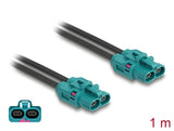 Delock 90338 Cable Z Double Jack To Z Double Jack 1 M