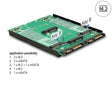 Delock 62946 3.5″ Converter 2 X Sata 22 Pin > Dualport 2 X M.2 / 2 X Msata
