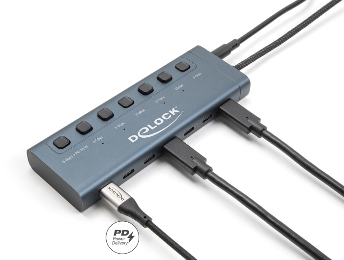 Delock 63410 Usb 5 Gbps Hub With 7 Usb Type-C™ Port