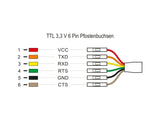 Delock 63946 Converter Usb Type-C™ 2.0 Male To Lvttl 3.3 V 6 Pin Header Female